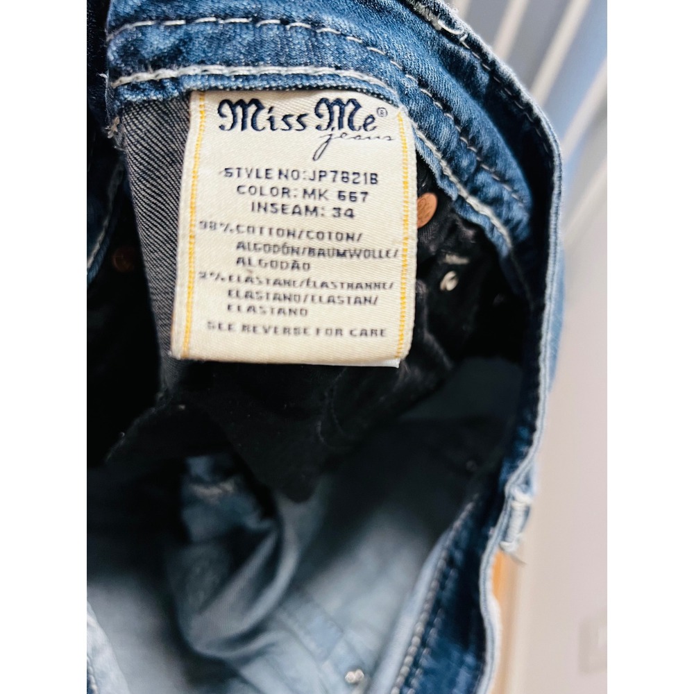 y2k 2000s Miss Me signature bootcut bedazzled embroidered festival western jeans - Picture 7 of 7